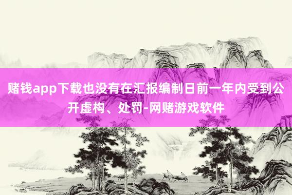 赌钱app下载也没有在汇报编制日前一年内受到公开虚构、处罚-网赌游戏软件