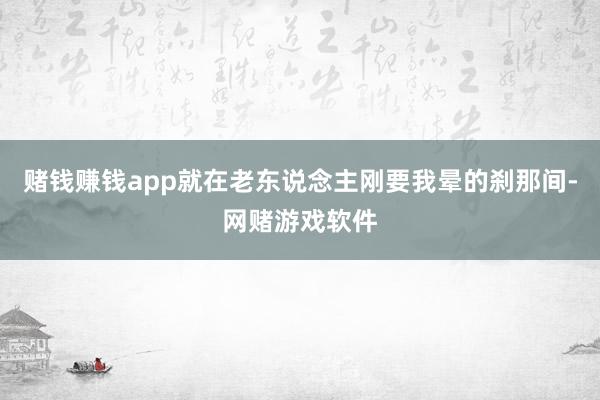 赌钱赚钱app就在老东说念主刚要我晕的刹那间-网赌游戏软件