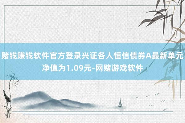 赌钱赚钱软件官方登录兴证各人恒信债券A最新单元净值为1.09元-网赌游戏软件