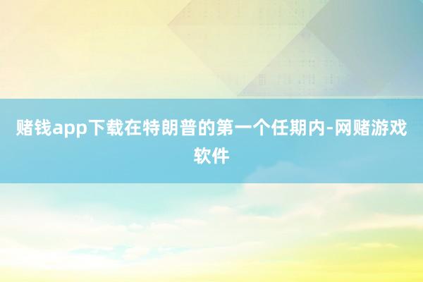 赌钱app下载在特朗普的第一个任期内-网赌游戏软件
