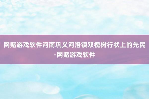 网赌游戏软件河南巩义河洛镇双槐树行状上的先民-网赌游戏软件