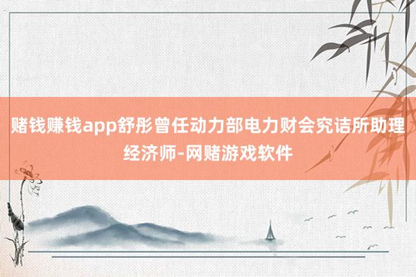 赌钱赚钱app舒彤曾任动力部电力财会究诘所助理经济师-网赌游戏软件