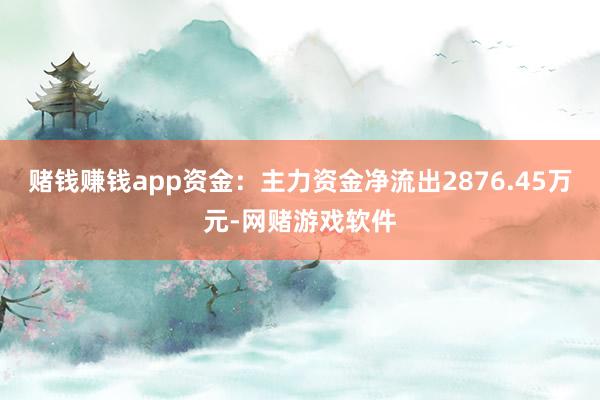 赌钱赚钱app资金：主力资金净流出2876.45万元-网赌游戏软件
