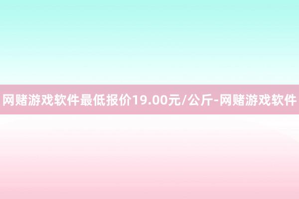 网赌游戏软件最低报价19.00元/公斤-网赌游戏软件