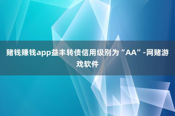赌钱赚钱app益丰转债信用级别为“AA”-网赌游戏软件