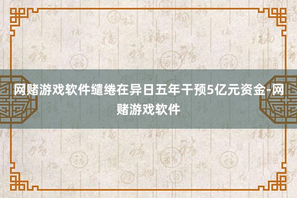 网赌游戏软件缱绻在异日五年干预5亿元资金-网赌游戏软件