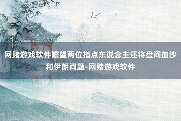 网赌游戏软件瞻望两位指点东说念主还将盘问加沙和伊朗问题-网赌游戏软件