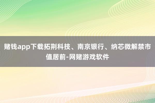 赌钱app下载拓荆科技、南京银行、纳芯微解禁市值居前-网赌游戏软件
