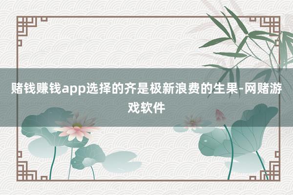 赌钱赚钱app选择的齐是极新浪费的生果-网赌游戏软件